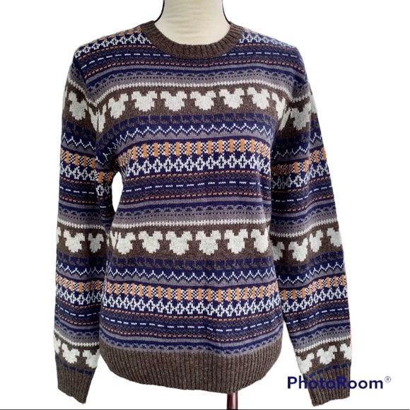 Uniqlo Sweaters - NWT Disney X Uniqlo Mickey Mouse Fair Isle Wool Blend Sweater Size Medium